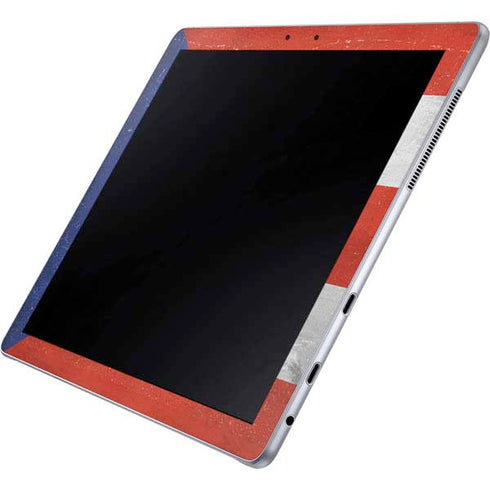 Puerto Rico Flag Distressed Galaxy Book 12in Skin